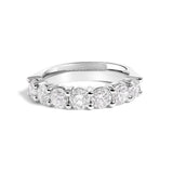 14K White Gold 2. 0 Cttw Diamond 7 Stone Band Ring