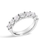 14K White Gold 2. 0 Cttw Diamond 7 Stone Band Ring