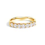 14K White Gold 3/4 Cttw Diamond 7 Stone Band Ring