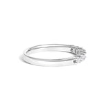 14K White Gold 1/3 Cttw Diamond 7 Stone Band Ring