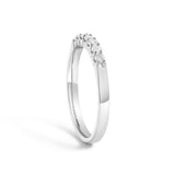 14K White Gold 1/4 Cttw Diamond 7 Stone Band Ring