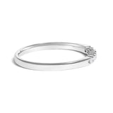 14K White Gold 1/10 Cttw Diamond 7 Stone Band Ring