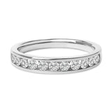 14K Yellow Gold 1/2 Cttw Round Diamond 11 Stone Channel Set Band