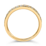 14K Yellow Gold 1/2 Cttw Round Diamond Milgrain Wedding Band