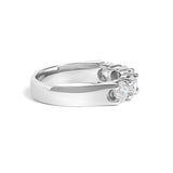 14K White Gold 1 1/2 Cttw Diamond 5 Stone Band Ring