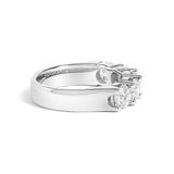 14K White Gold 2.0 Cttw Round Diamond Five Stone Band Ring