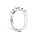 14K White Gold 3/4 Cttw Diamond 5 Stone Band Ring