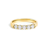 14K White Gold 1/2 Cttw Diamond 5 Stone Band Ring