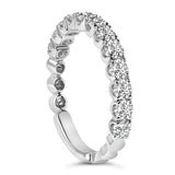 14K White Gold 1.00 Cttw Round Diamond Prong Set Wedding Band