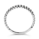 14K White Gold 1/4 Cttw Round Diamond Prong Set Wedding Band