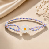 925 Sterling Silver Plated Platinum Deep Seashell Bracelet 24cm Adjustable for Women