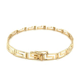 14k Yellow Gold Fancy Greek Key Motif Bracelet