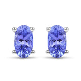 0.50 Carat Genuine Tanzanite .925 Sterling Silver Earrings