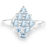 1.08 Carat Genuine Blue Topaz .925 Sterling Silver Ring