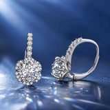 925 Sterling Silver Moissanite 6.5 Carat Earrings for Women