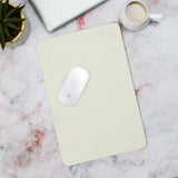 Ivory Elegance Leather Desk Mat + Mouse Pad