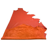 Orange Natural Grain Deer-Tanned Cowhide –  Full Aniline Finish, 1.1–1.3 mm (3 oz), ~20 Sq Ft