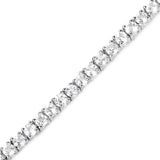 4.96 Carat Genuine White Topaz .925 Sterling Silver Bracelet