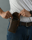 Mobile Holster Case- Dark Brown