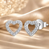 925 Sterling Silver Moissanite 0.10 Carat Earrings for Women