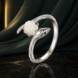 925 Sterling Silver White Gold Plated Ring with Cubic Zirconia for Women