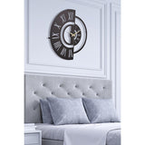 Muyika 50cm Metal Silent Wall Clock - Modern Large Wall Decor for Indoor Spaces