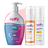 Epify Full Body Care Set, Hair Removal Cream, Superfruit Papaya Gel &amp; Glutathione Shot, 3-Step Body Routine