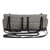 PupProtector™ Faux Cool-to-Touch Vegan Leather Memory Foam Dog Car Bed - Slate Gray