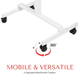 DeerRun® Adjustable Standing Desk - 31.5''L *18.9''W Large Rolling Laptop Desk for Treadmills