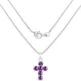 1.44 Carat Genuine Amethyst .925 Sterling Silver Pendant