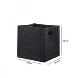 Homing - Multi-Purpose Felt Storage Basket with Handle, Collapsible Closet Organizer, 9.45 x 9.45 x 9.45 inches
