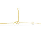 10K Yellow Gold 1/3 Carat Round Brilliant-Cut Diamond Modern Bezel-Set Solitaire 16"-18" Pendant Necklace (H-I Color, SI2-I1 Clarity)