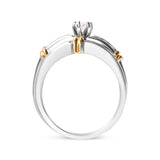 14K Yellow and White Gold 1/3 Cttw Marquise Diamond Cocktail Engagement Ring Set (H-I Color, SI1-SI2 Clarity) - Size 7