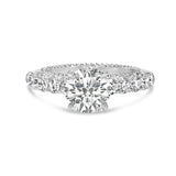 14K White Gold 3 1/5 Cttw Lab Grown Diamond Vintage Style Engagement Ring - Size 7