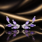 925 Sterling Silver Earrings with CZ and Oxidized Finish - 1.3*0.6cm