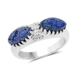 2.28 Carat Genuine Lapis Lazuli .925 Sterling Silver Ring