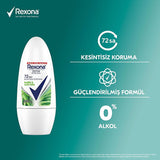 Rexona Bamboo & Aloe Vera Roll On Deodorant 50ml - 72 Hour Protection | Women's Care