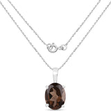3.14 Carat Genuine Smoky Quartz .925 Sterling Silver Jewelry Set