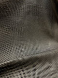 Black Perforated Natural Grain Deer-Tanned Cowhide –  Full Aniline Finish, 1.1–1.3 mm (3 oz), ~20 Sq Ft