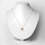 0.99 Carat Genuine Morganite 10K Rose Gold Pendant