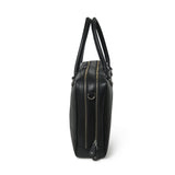Dixon Black Buffalo Leather Laptop Briefcase