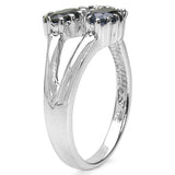 1.44 Carat Genuine Blue Sapphire .925 Sterling Silver Ring