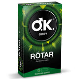 Okey Rötar Delayed Ejaculation Condoms - 10 Pack, Lubricated with Benzocaine for Enhanced Pleasure