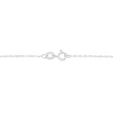 14K White Gold 1/4 Cttw Round-Cut Graduating Diamond Open Circle Hoop 18" Pendant Necklace (J-K Color, I1-I2 Clarity)