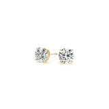 1 1/2 cttw Certified IGI Lab Grown Round Diamond Stud Earrings 14k Yellow Gold (G/VS2)