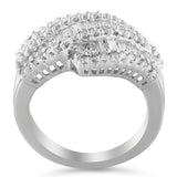 14K White Gold Diamond Cocktail Ring Band (1 3/4 Cttw, H-I Color, SI2-I1 Clarity) - Size 6-1/2