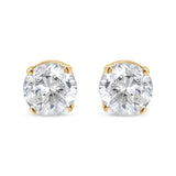 14K Yellow Gold 1/2 Cttw Round-Cut Diamond Solitaire Stud Earrings (O-P Color, SI2-I1 Clarity)