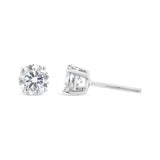 14K White Gold 5/8 Cttw Lab Grown Diamond 4-Prong Classic Stud Earrings (F-G Color, VS2-SI1 Clarity)