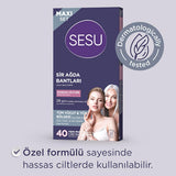 Sesu Sensitive Skin Wax Strips Set - 40 Count, Sugar-Free, Easy Hair Removal for Body & Face