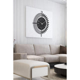 Muyika 50x50cm Modern Metal Silent Wall Clock - Large Decorative Clock for Home, Office
